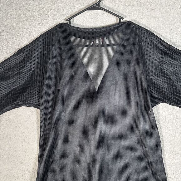 Vintage Cover Zone Men’s Size M‎ Black Mesh Button Down Short Sleeve Rave Club - Picture 10 of 10